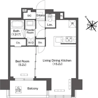 コンフォリア芝浦MOKU【4階】の間取り