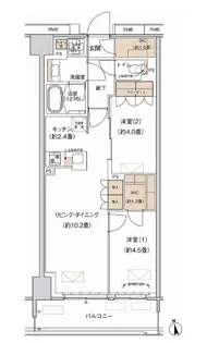 プライムネクサス大森北【8階】の間取り
