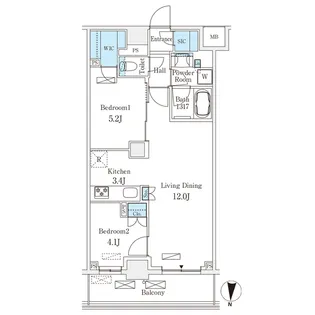 フロンティアレジデンス錦糸公園【6階】の間取り