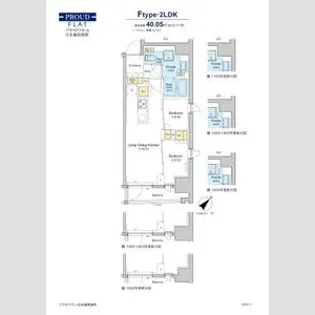 プラウドフラット日本橋馬喰町【14階】の間取り