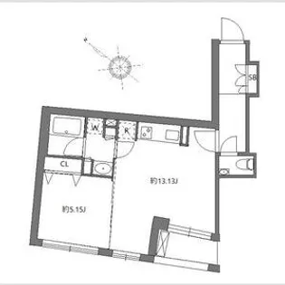 フラッフィー日本橋浜町【8階】の間取り