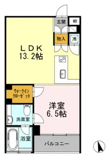 カスタリア目黒長者丸【1階】の間取り
