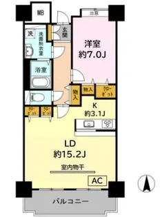 品川シーサイドビュータワー Ⅰ【18階】の間取り