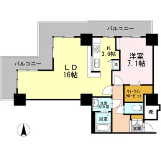 品川シーサイドビュータワー Ⅰ【7階】の間取り