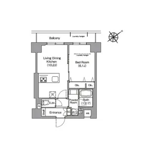 HF押上レジデンス【4階】の間取り