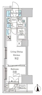 パークアクシス品川天王洲アイル【6階】の間取り