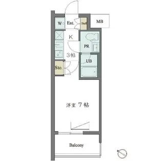 カスタリア大井町【9階】の間取り