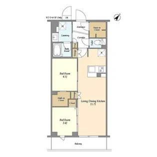 KDXレジデンス田園調布南【2階】の間取り