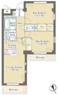 HILL TOP RESIDENCE OSAKI【3階】の間取り