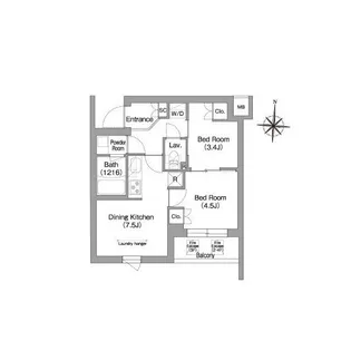 コンフォリア・リヴ南品川【5階】の間取り