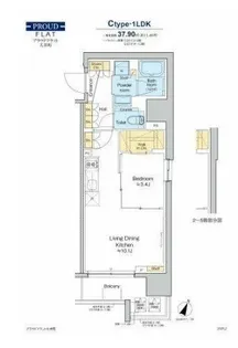 プラウドフラット大井町【3階】の間取り