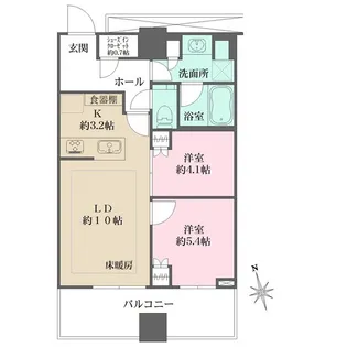 WORLD TOWER RESIDENCE【21階】の間取り