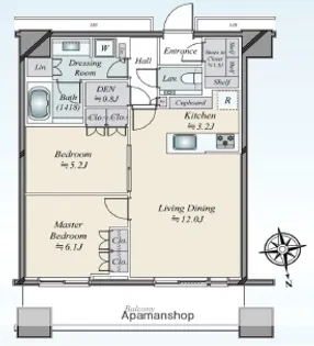 2LDKの間取り画像