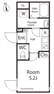 イスフール【3階】の間取り