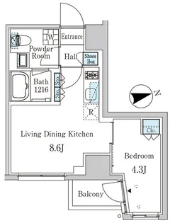 ザ・ライオンズフォーシア外神田【5階】の間取り