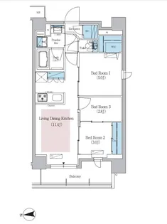アーバネックス新御徒町駅前【9階】の間取り