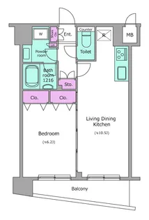 FORESTA戸越銀座【6階】の間取り