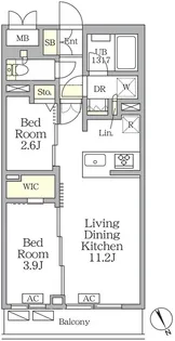 アジールコート後楽園【1階】の間取り