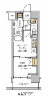 リビオメゾン芝浦【9階】の間取り