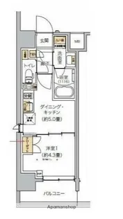 リビオメゾン芝浦【9階】の間取り