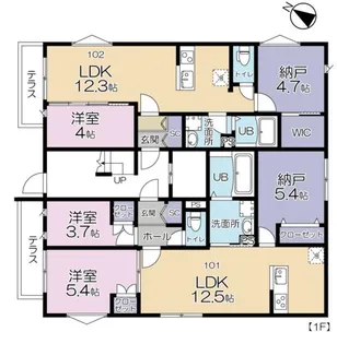 EST FELICITA 押上【1階】の間取り