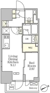 ザ・パークハビオ大森山王【9階】の間取り