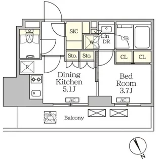 ザ・パークハビオ大森山王【14階】の間取り