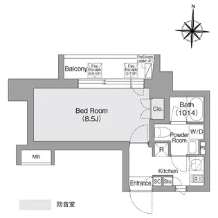 コンフォリア・リヴ森下MUTIO【4階】の間取り