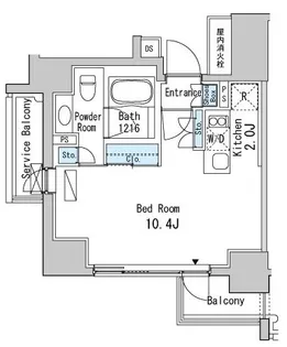 ベルファース目黒【11階】の間取り