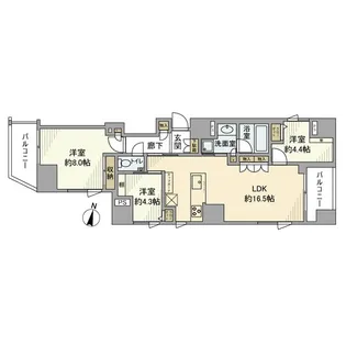 東京都文京区白山1丁目【マンション】の間取り