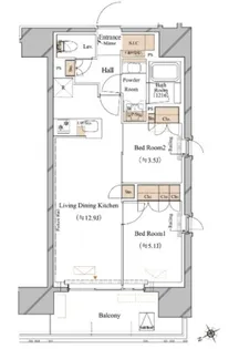 ブランシエスタ浅草蔵前【0801号室】の間取り