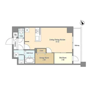 アルファコート曳舟2【1階】の間取り