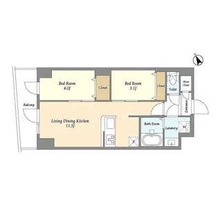 アルファコート曳舟2【8階】の間取り