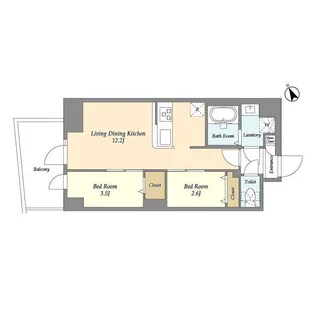 アルファコート曳舟2【6階】の間取り