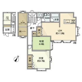 田園調布戸建【3階】の間取り