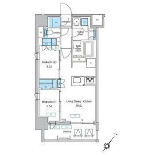 プレディアコート大森山王【3階】の間取り