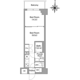 BPRレジデンス大島【1階】の間取り