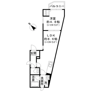 フローラ戸越公園【1階】の間取り