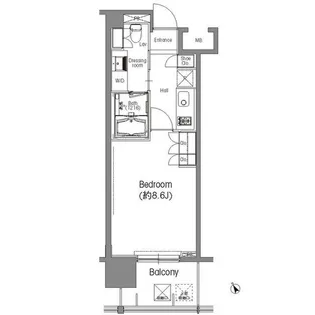 BPRレジデンス三田伊皿子坂【6階】の間取り