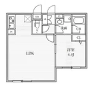 THE PALMS大島【308号室】の間取り