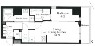 ラティエラ秋葉原【804号室号室】の間取り