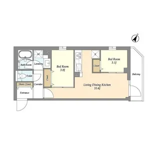 グランカーサ千駄木【2階】の間取り