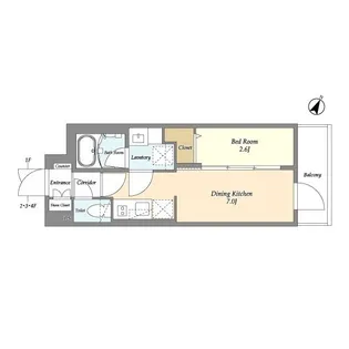 グランカーサ千駄木【3階】の間取り