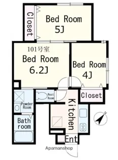 セブンパレス【1階】の間取り