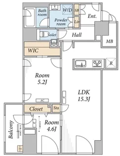 THE MAYFAIR【5階】の間取り