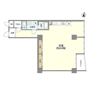 ドミール五番町【3階】の間取り