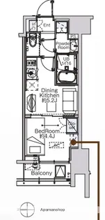 ベルファース蒲田WEST【13階】の間取り