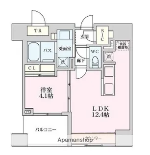 プライマル品川大井町【4階】の間取り