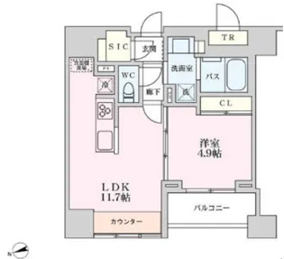 プライマル品川大井町【5階】の間取り