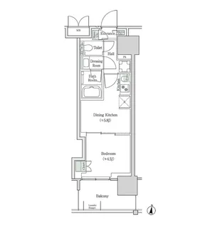 ブルックサイドレジデンス木場【9階】の間取り